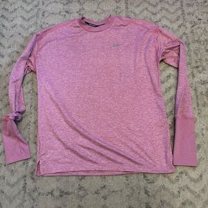 Nike Men's Heathered Pink Long Sleeve Tee